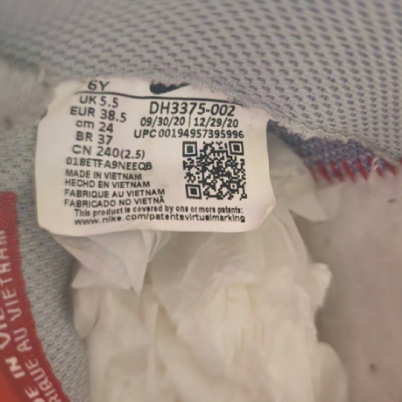 🔴NIKE AIR FORCE 1 CRATER SNEAKERS SZ Y:6 W:8 - Picture 7 of 8